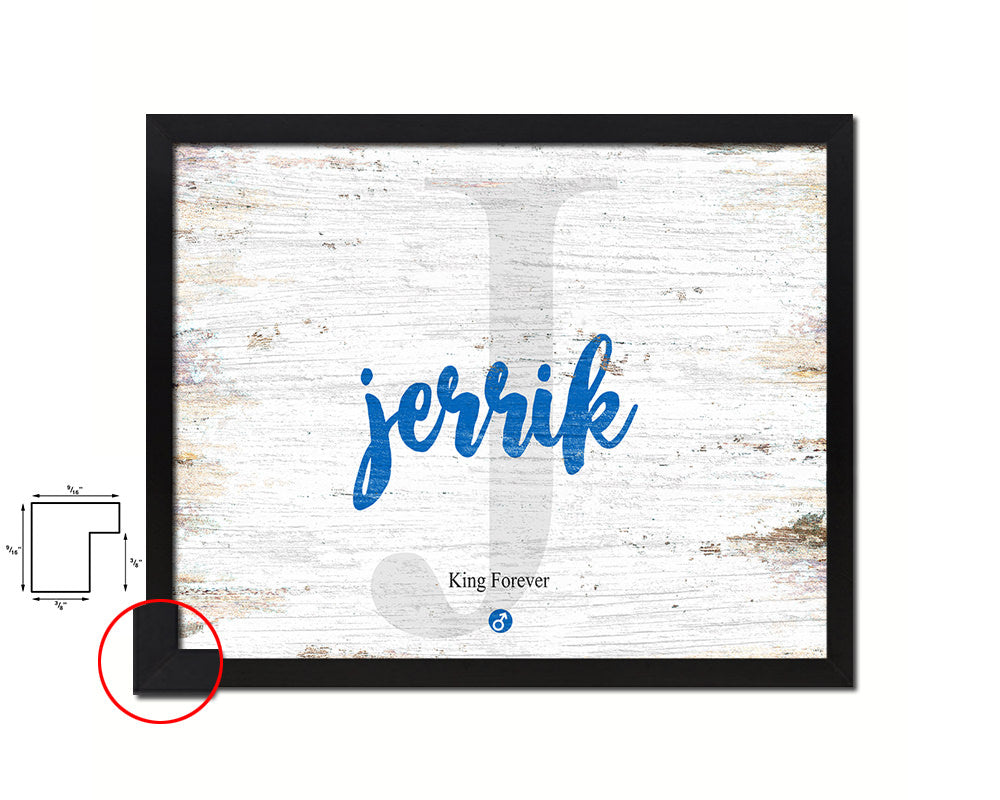 Jerrik Personalized Bible Name Plate Framed Print Art Kids Baby Room Wall Decor Gifts