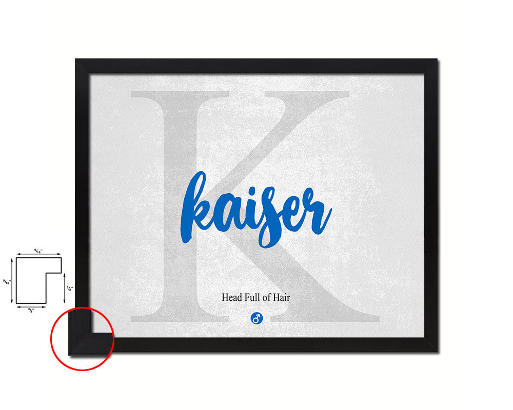 Kaiser Personalized Bible Name Plate Framed Print Art Kids Baby Room Wall Decor Gifts