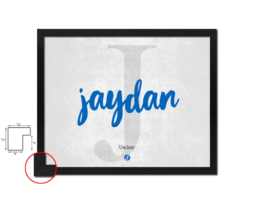 Jaydan Personalized Bible Name Plate Framed Print Art Kids Baby Room Wall Decor Gifts