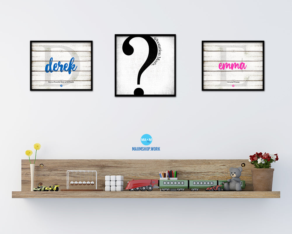 Quotation Mark Punctuation Symbol Framed Print Home Decor Wall Art Teacher Gifts