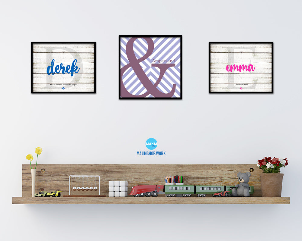 Ampersand Punctuation Symbol Framed Print Home Decor Wall Art Teacher Gifts