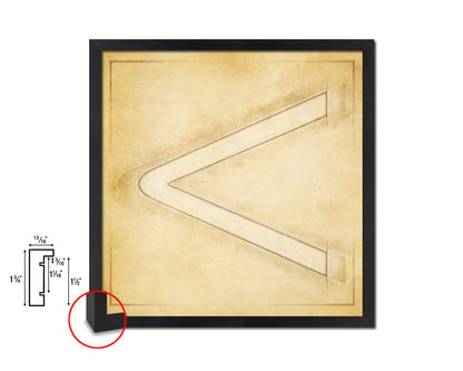 Angle Brackets Open Punctuation Symbol Framed Print Home Decor Wall Art Teacher Gifts