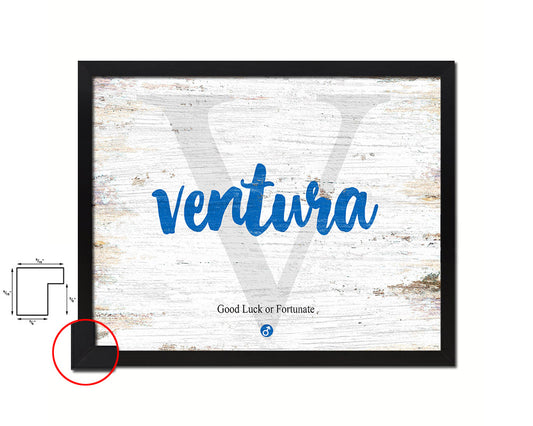 Ventura Personalized Bible Name Plate Framed Print Art Kids Baby Room Wall Decor Gifts