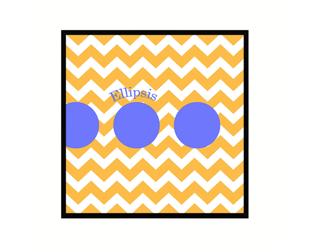 Ellipsis Punctuation Symbol Framed Print Home Decor Wall Art Teacher Gifts