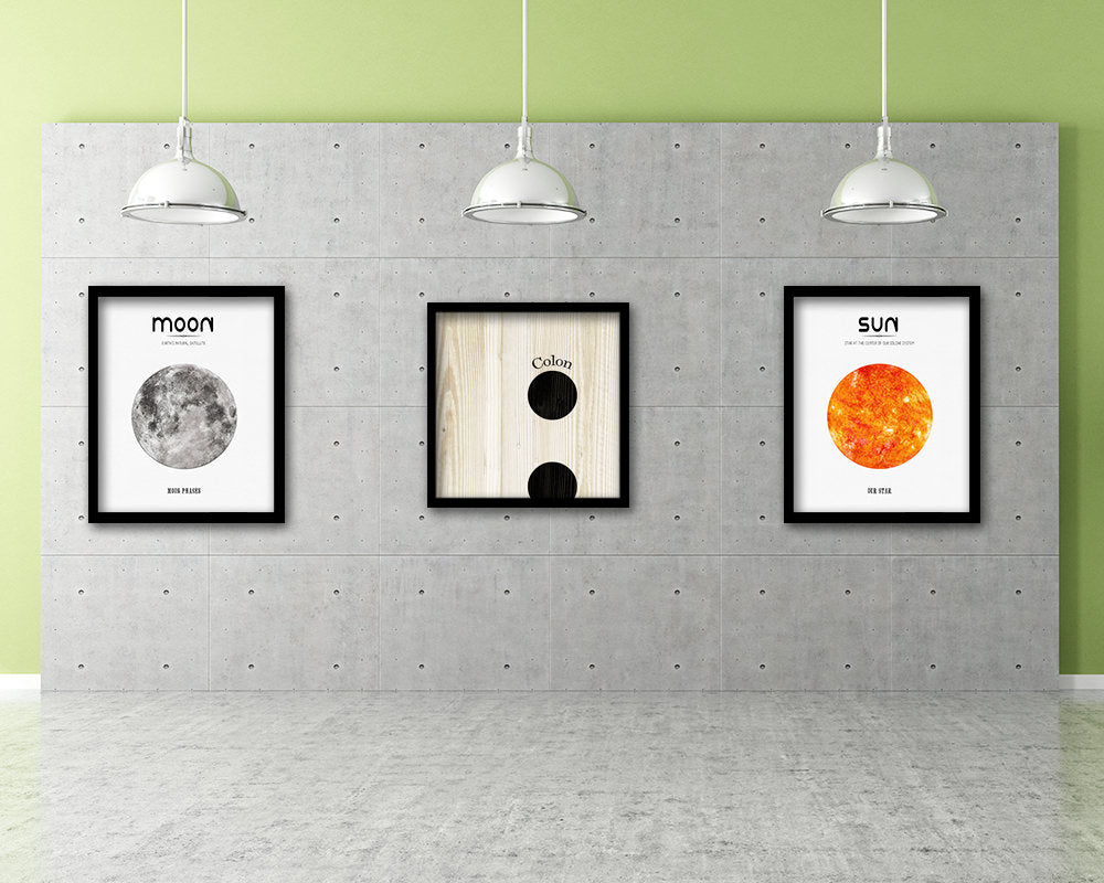 Colon Punctuation Symbol Framed Print Home Decor Wall Art Teacher Gifts