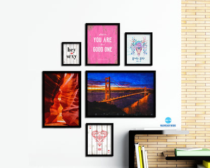 Golden Gate Bridge Landscape Painting Print Art Frame Home Wall Decor Gifts