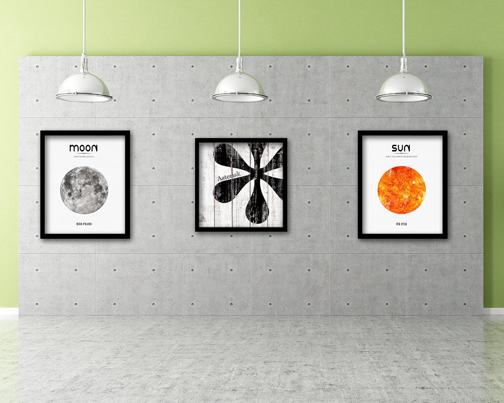 Asterisk Punctuation Symbol Framed Print Home Decor Wall Art Teacher Gifts