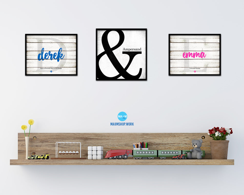 Ampersand Punctuation Symbol Framed Print Home Decor Wall Art Teacher Gifts