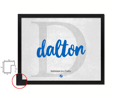 Dalton Personalized Bible Name Plate Framed Print Art Kids Baby Room Wall Decor Gifts