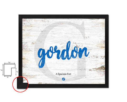 Gordon Personalized Bible Name Plate Framed Print Art Kids Baby Room Wall Decor Gifts