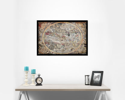 Christian Celestial Hemisphere Atlas Coelestis Andreas Cellarius Antique Map Framed Print