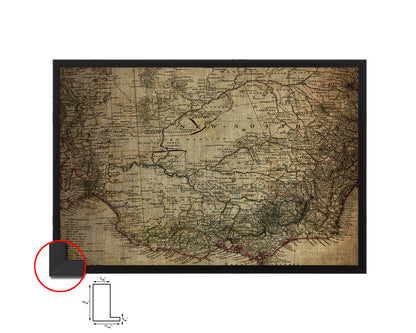 Australia Vintage Map Framed Print Art Wall Decor Gifts