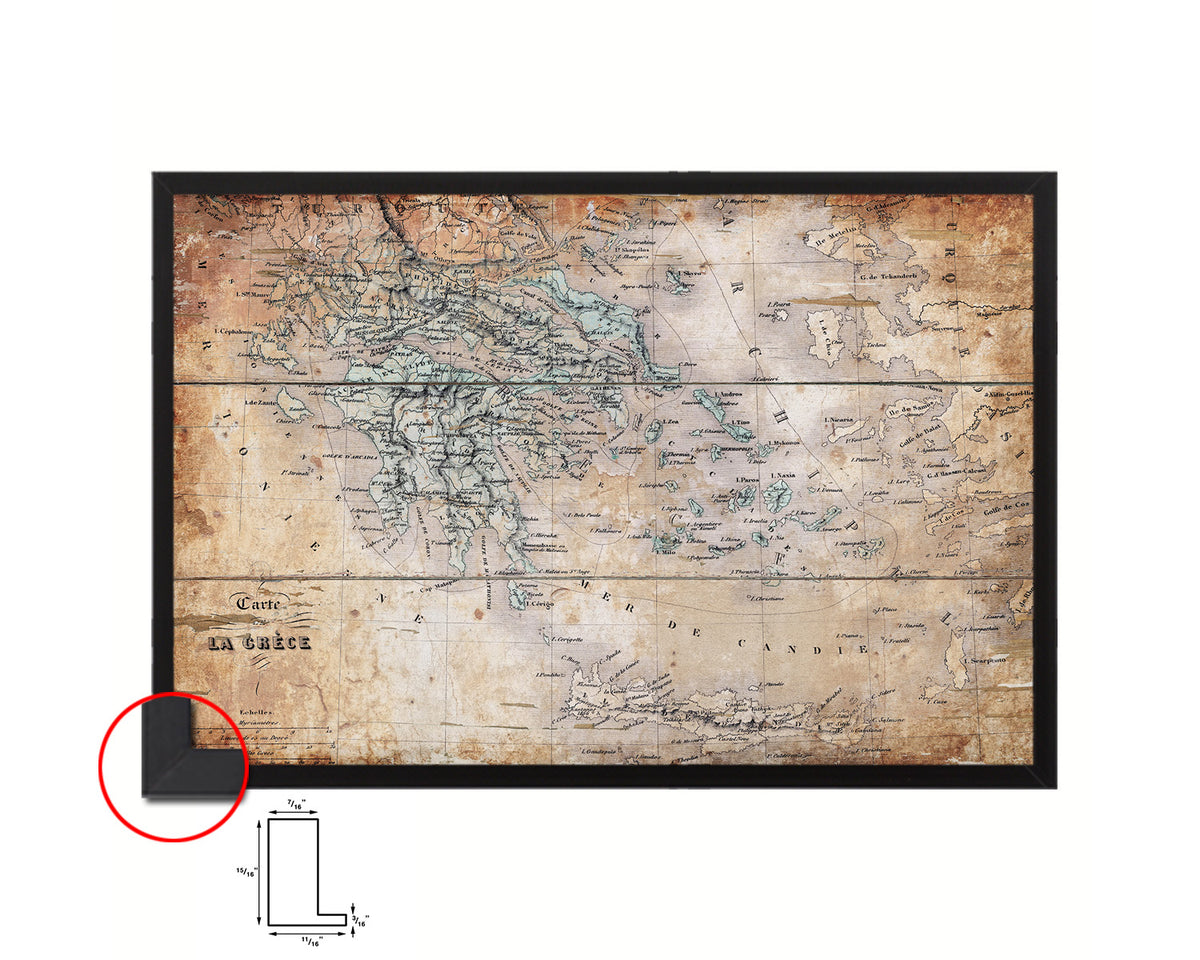 Europe Antique Map Framed Print Art Wall Decor Gifts