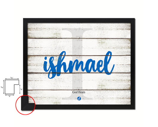 Ishmael Personalized Bible Name Plate Framed Print Art Kids Baby Room Wall Decor Gifts