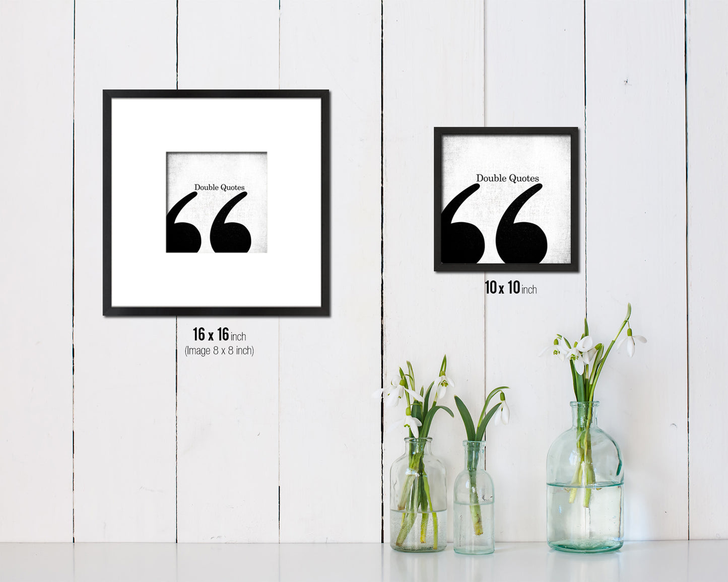 Double Quotes Punctuation Symbol Framed Print Home Decor Wall Art Teacher Gifts