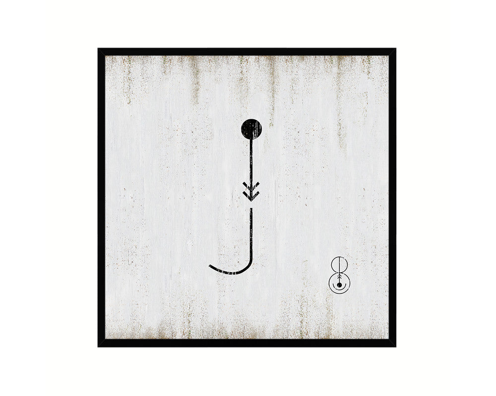 Letter J Custom Scrabble Sign Framed Prints Wall Art Decor Gifts, White Wash