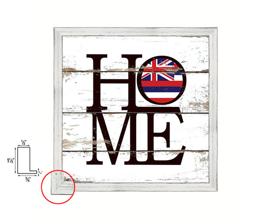 Hawaii State Flag Home Sign Framed Print Decor Wall Art Gifts