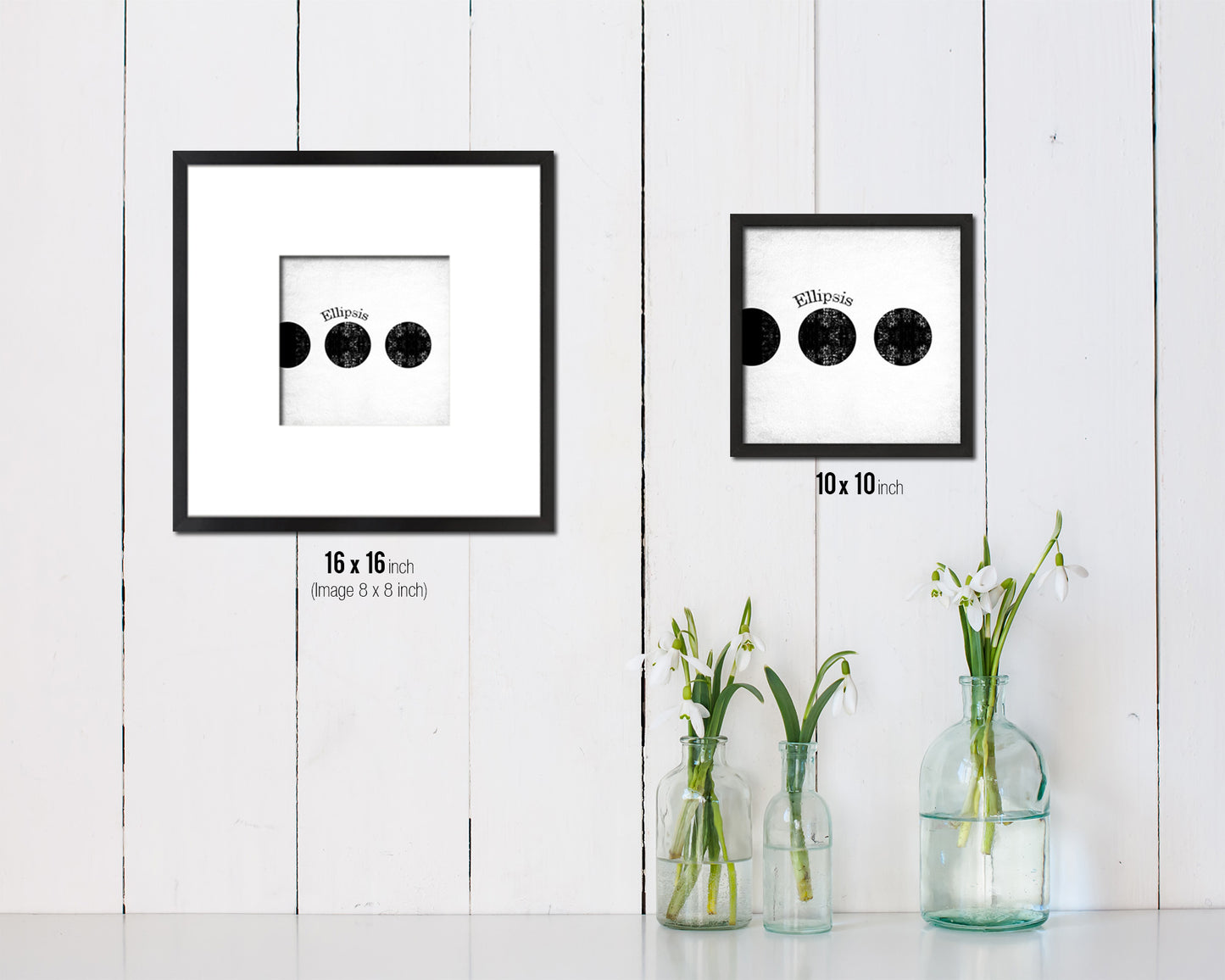 Ellipsis Punctuation Symbol Framed Print Home Decor Wall Art Teacher Gifts