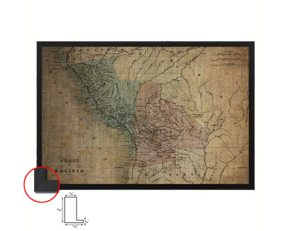 Switzerland Vintage Map Framed Print Art Wall Decor Gifts