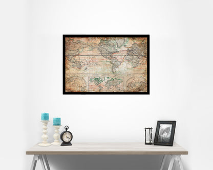 World Nicolaes Visscher in Amsterdam 1652 Antique Map Framed Print Art Wall Decor Gifts