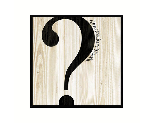 Quotation Mark Punctuation Symbol Framed Print Home Decor Wall Art Teacher Gifts