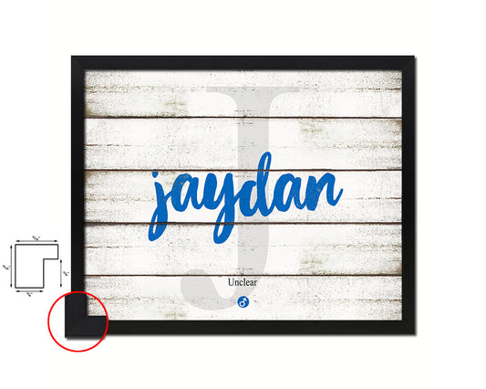 Jaydan Personalized Bible Name Plate Framed Print Art Kids Baby Room Wall Decor Gifts