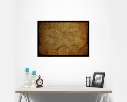 World Circa 1675-1710 Vintage Map Framed Print Art Wall Decor Gifts