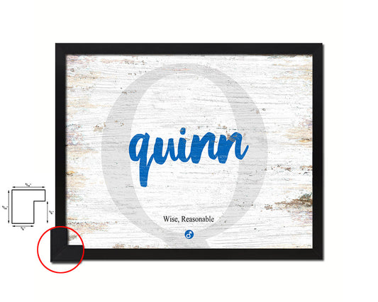 Quinn Personalized Bible Name Plate Framed Print Art Kids Baby Room Wall Decor Gifts