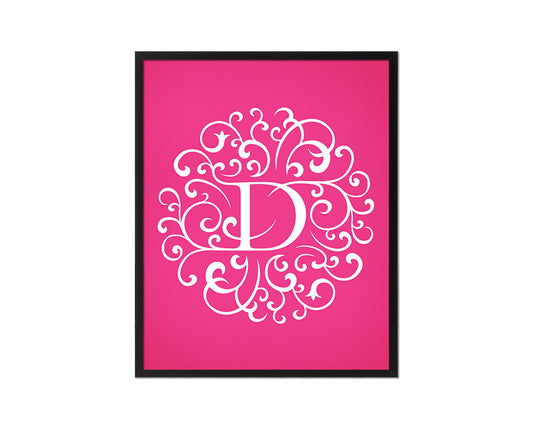 Letter D Personalized Mandela Monogram Framed Prints Wall Art