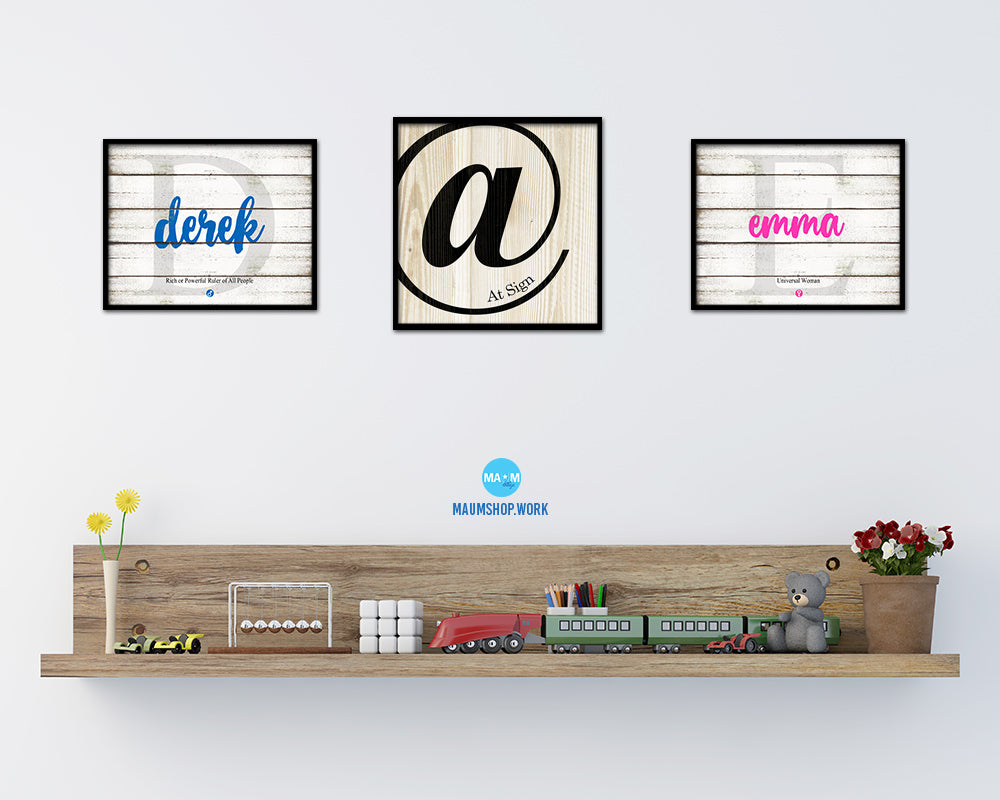 At Sign Punctuation Symbol Framed Print Home Decor Wall Art Teacher Gifts