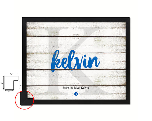 Kelvin Personalized Bible Name Plate Framed Print Art Kids Baby Room Wall Decor Gifts