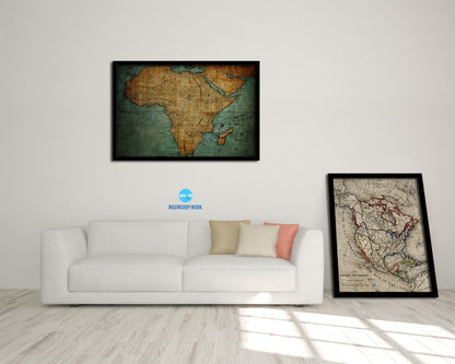 Africa Johann Matthias Nuremberg Germany 1737 Vintage Map Framed Print Art Wall Decor Gifts