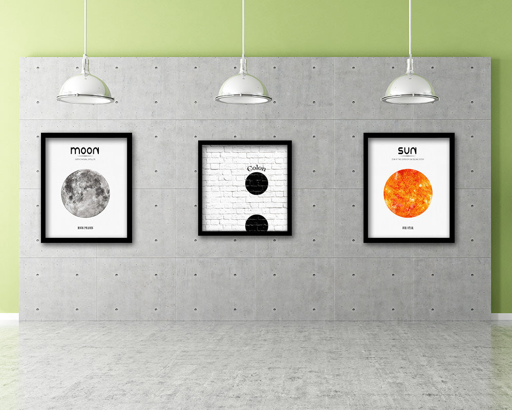 Colon Punctuation Symbol Framed Print Home Decor Wall Art Teacher Gifts