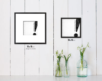 Exclamation Punctuation Symbol Framed Print Home Decor Wall Art Teacher Gifts