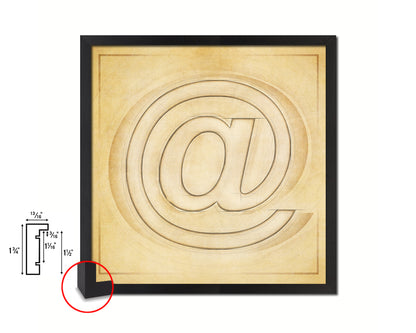 At sign Punctuation Symbol Framed Print Home Decor Wall Art Teacher Gifts