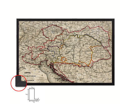 Austria Hungary Historical Map Framed Print Art Wall Decor Gifts