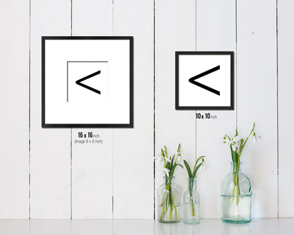Angle Brackets Open Punctuation Symbol Framed Print Home Decor Wall Art Teacher Gifts