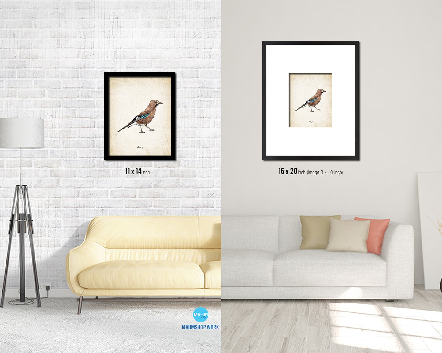 Joy Vintage Bird Fine Art Paper Prints Home Decor Wall Art Gifts
