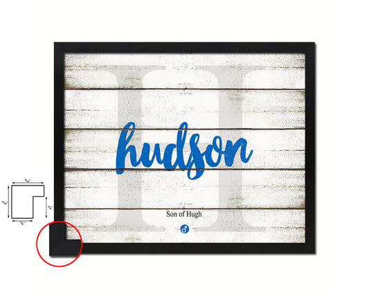 Hudson Personalized Bible Name Plate Framed Print Art Kids Baby Room Wall Decor Gifts