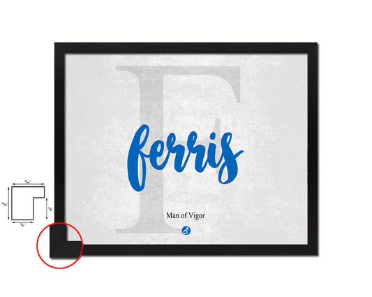 Ferris Personalized Bible Name Plate Framed Print Art Kids Baby Room Wall Decor Gifts