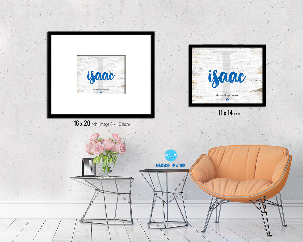 Isaac Personalized Bible Name Plate Framed Print Art Kids Baby Room Wall Decor Gifts