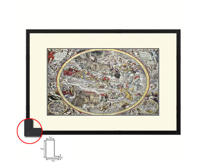 Christian Celestial Hemisphere Atlas Coelestis Andreas Cellarius Old Map Framed Print