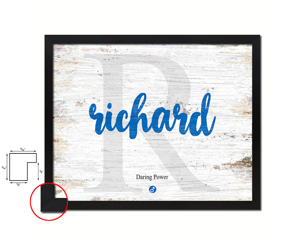 Richard Personalized Bible Name Plate Framed Print Art Kids Baby Room Wall Decor Gifts
