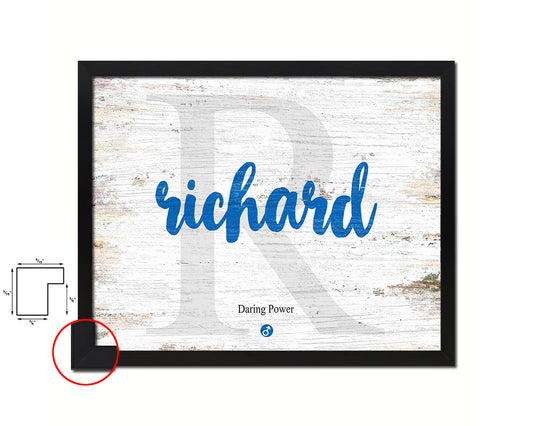 Richard Personalized Bible Name Plate Framed Print Art Kids Baby Room Wall Decor Gifts