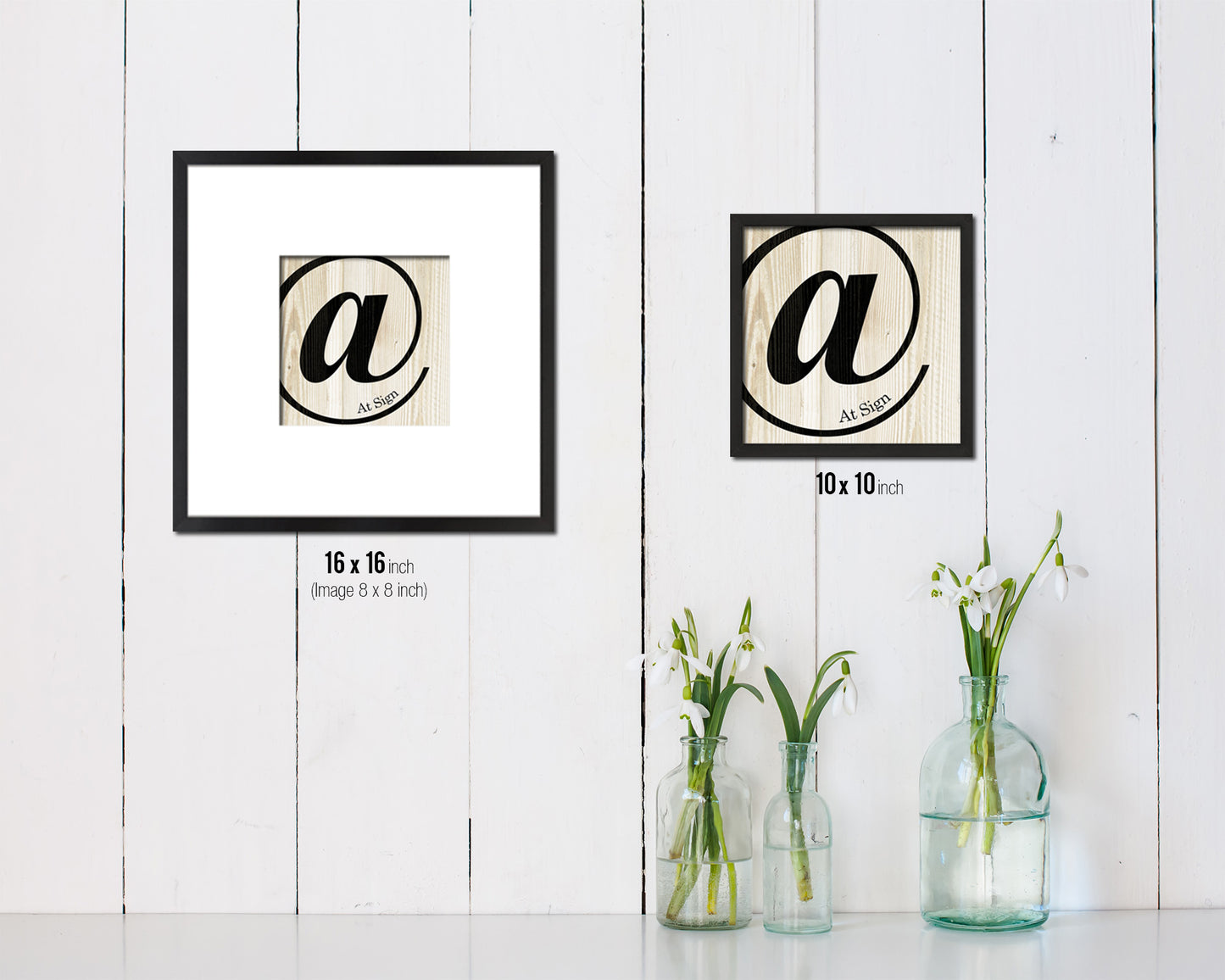 At Sign Punctuation Symbol Framed Print Home Decor Wall Art Teacher Gifts
