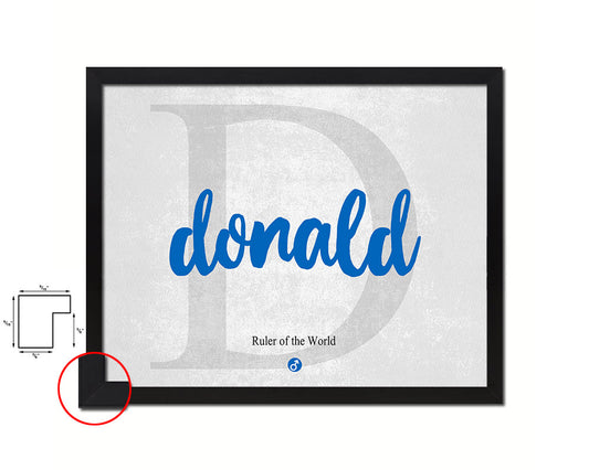 Donald Personalized Bible Name Plate Framed Print Art Kids Baby Room Wall Decor Gifts