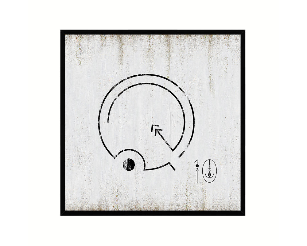 Letter Q Custom Scrabble Sign Framed Prints Wall Art Decor Gifts, White Wash