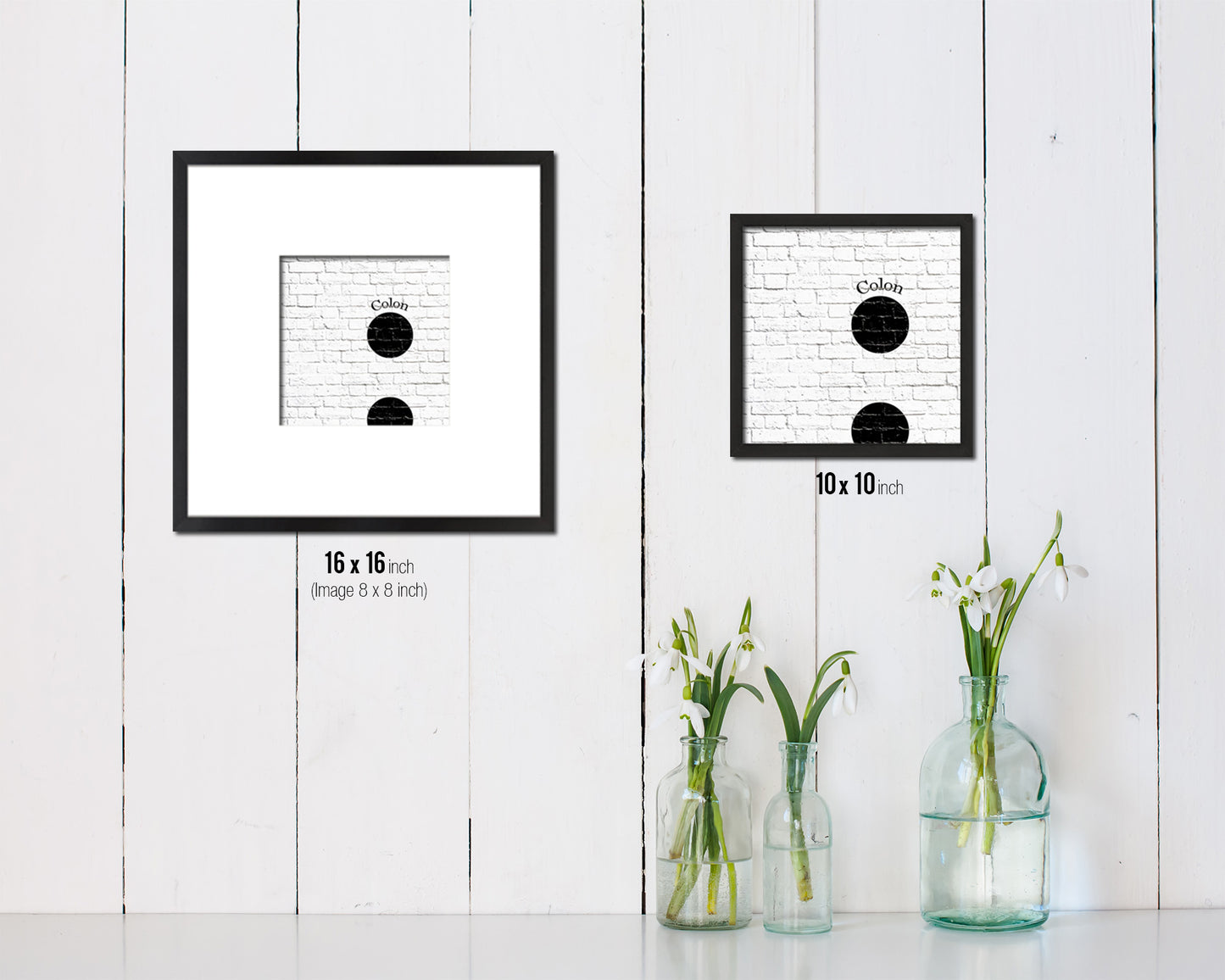 Colon Punctuation Symbol Framed Print Home Decor Wall Art Teacher Gifts