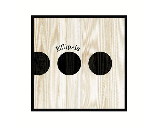 Ellipsis Punctuation Symbol Framed Print Home Decor Wall Art Teacher Gifts