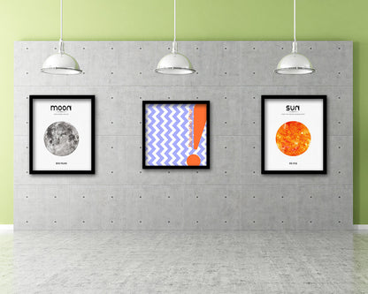 Exclamation Punctuation Symbol Framed Print Home Decor Wall Art Teacher Gifts